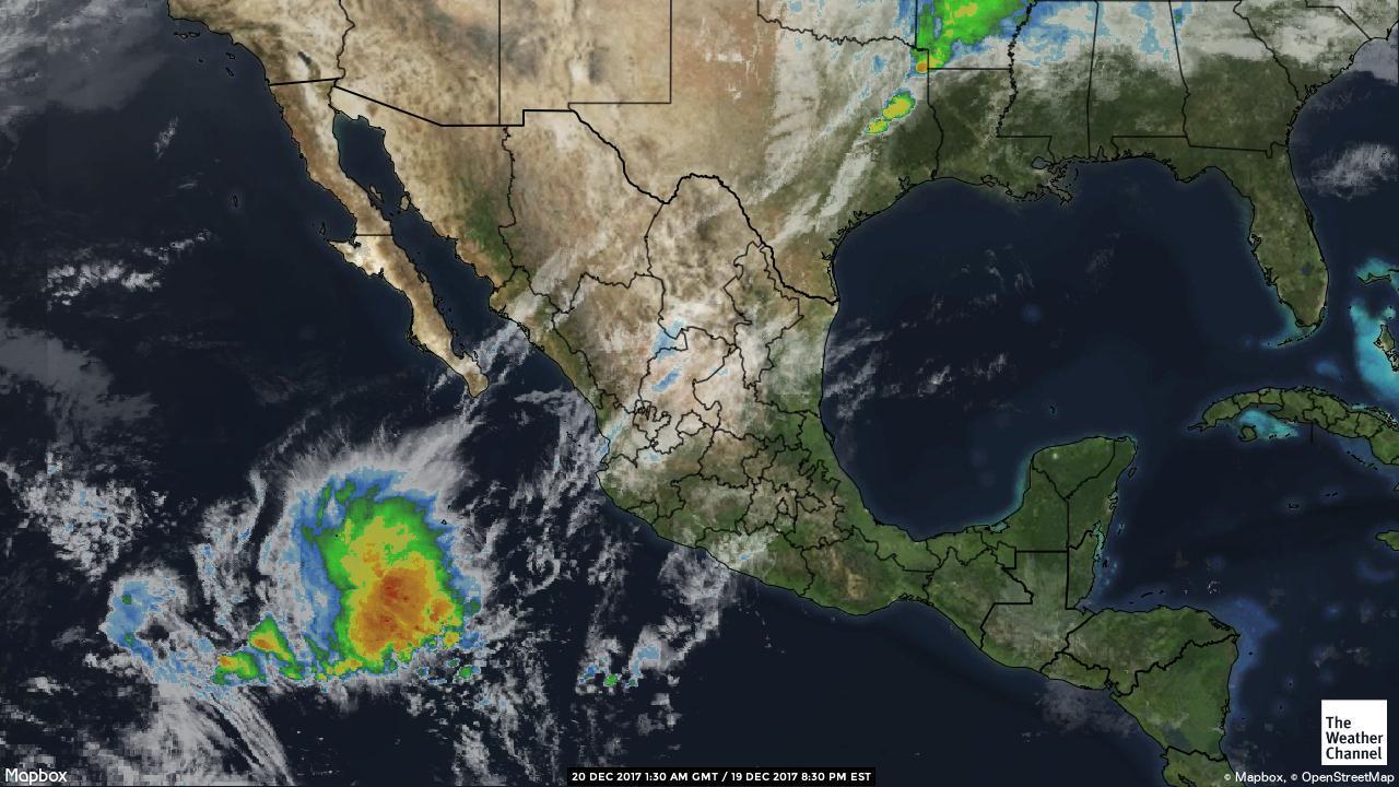 Meksiko sää satelliitti kartta - Satelliitti sää kartta (Meksiko,  Keski-Amerikka - Amerikka)