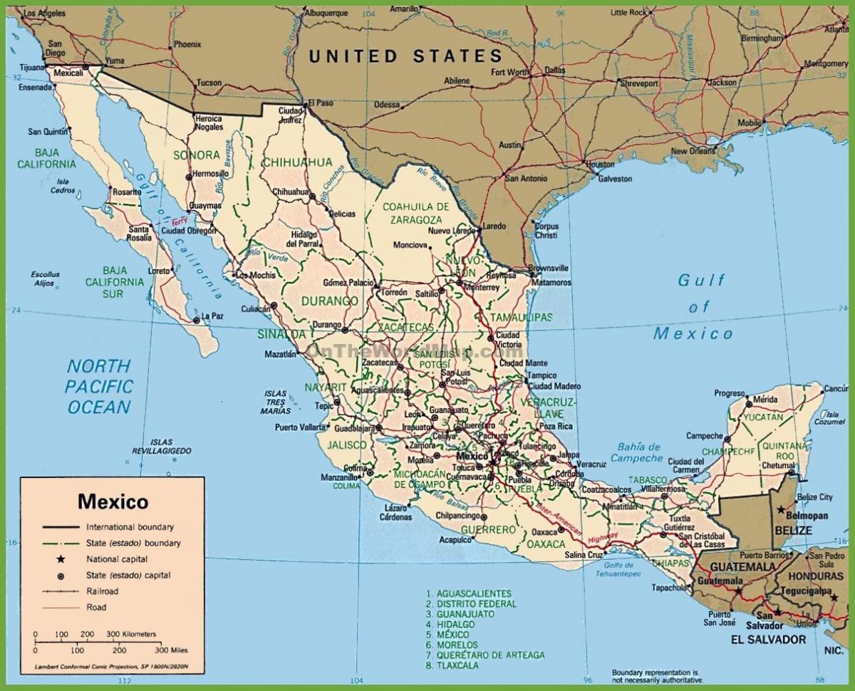 Meksikon kartta