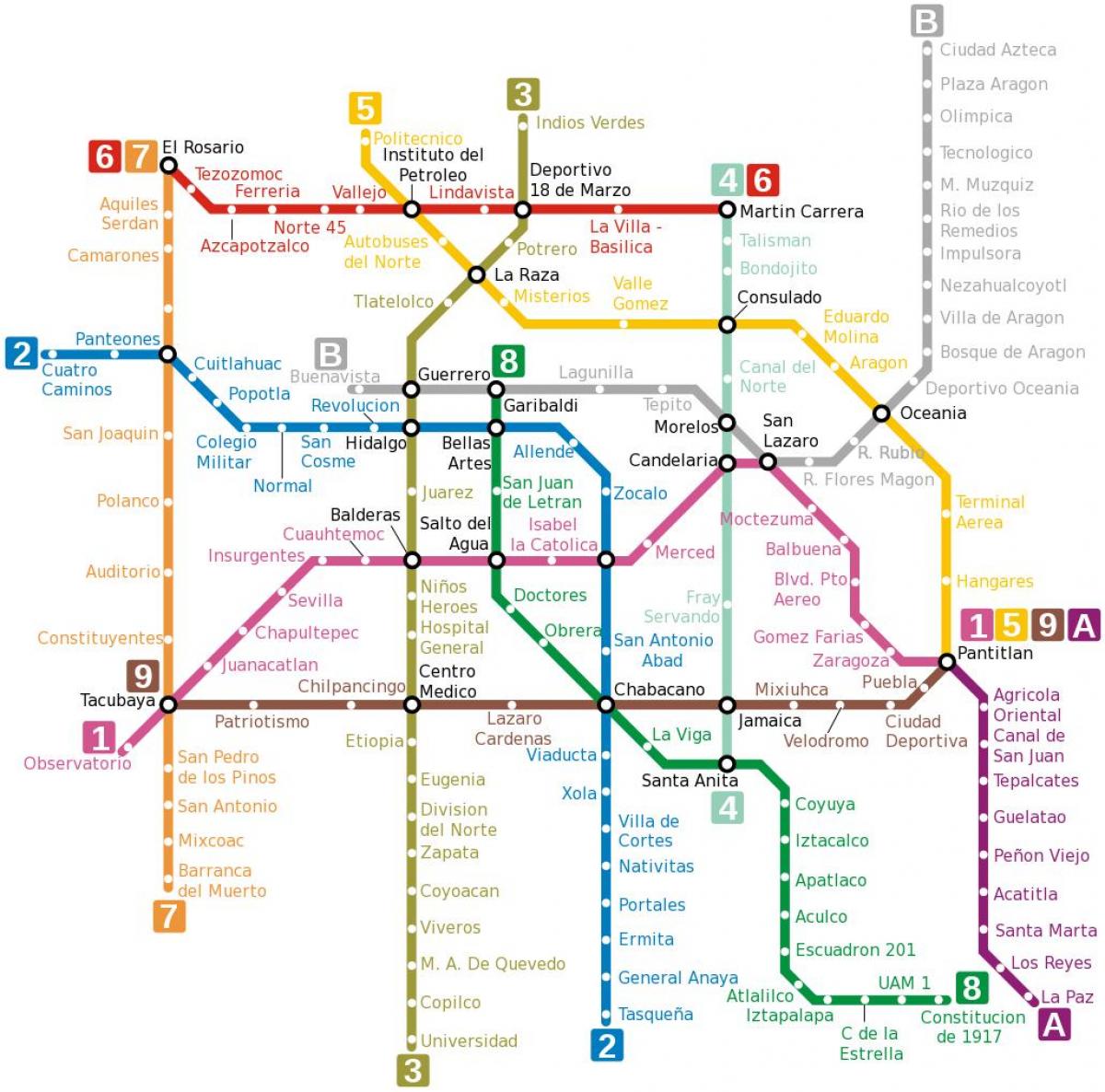 metro kartta Meksiko