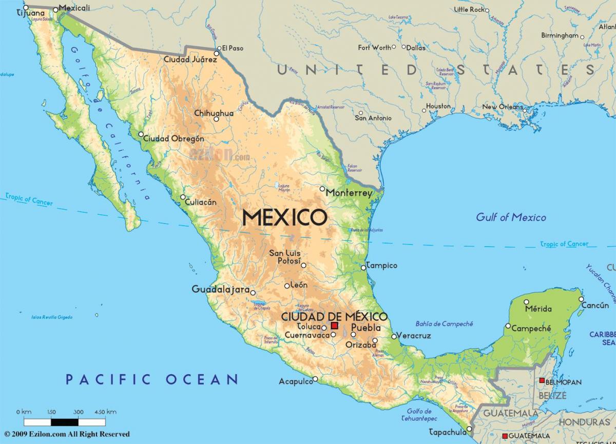 kartta Meksiko