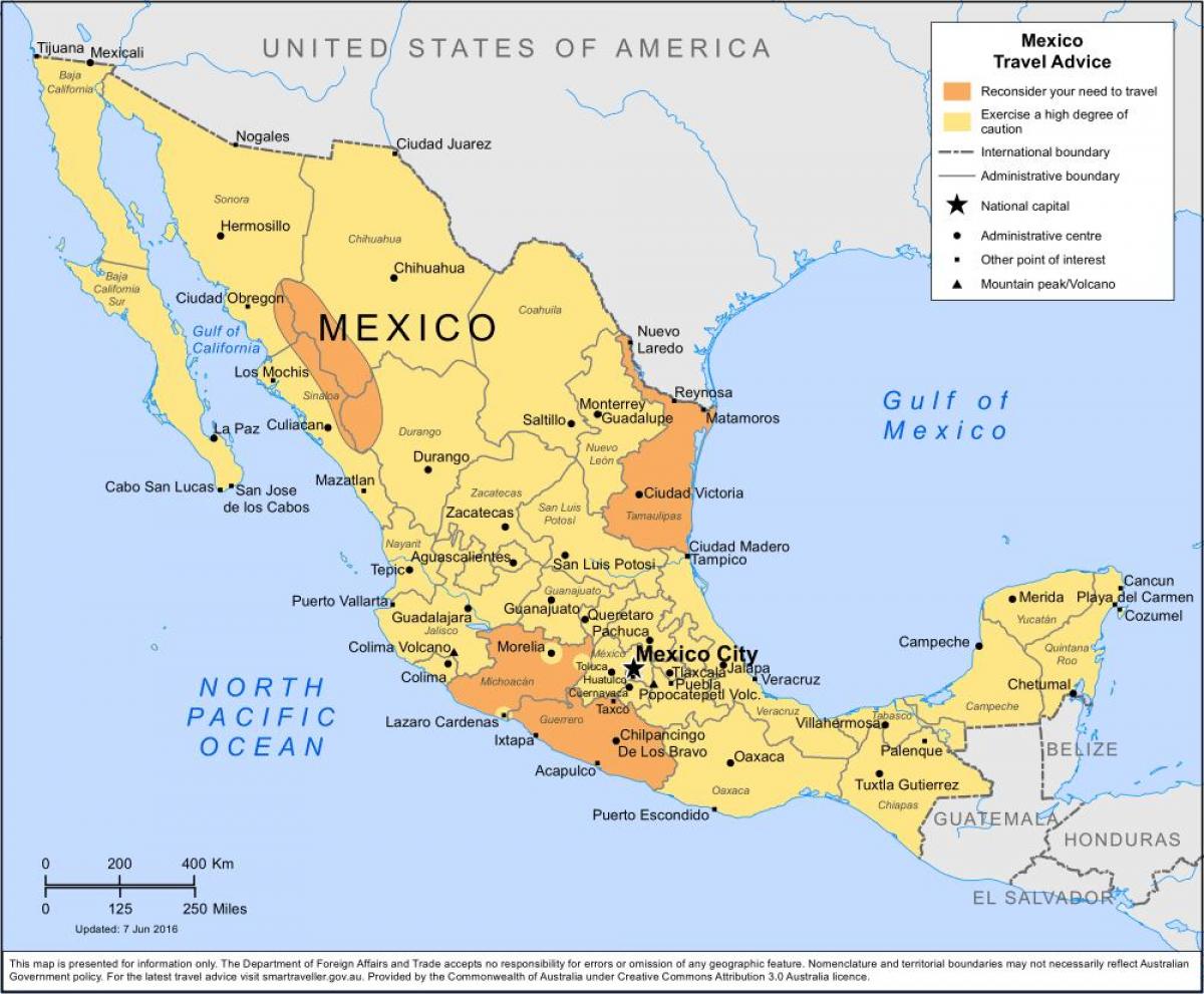 sää Meksiko kartta
