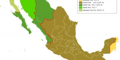 Aikavyöhyke kartta Meksiko