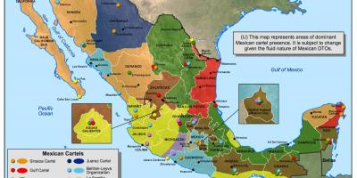 Meksikon kartellin kartta