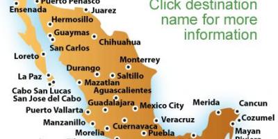 Kartta rantoja Meksikossa