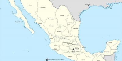 Kartta Meksiko todetaan