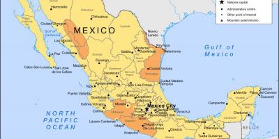 Sää Meksiko kartta